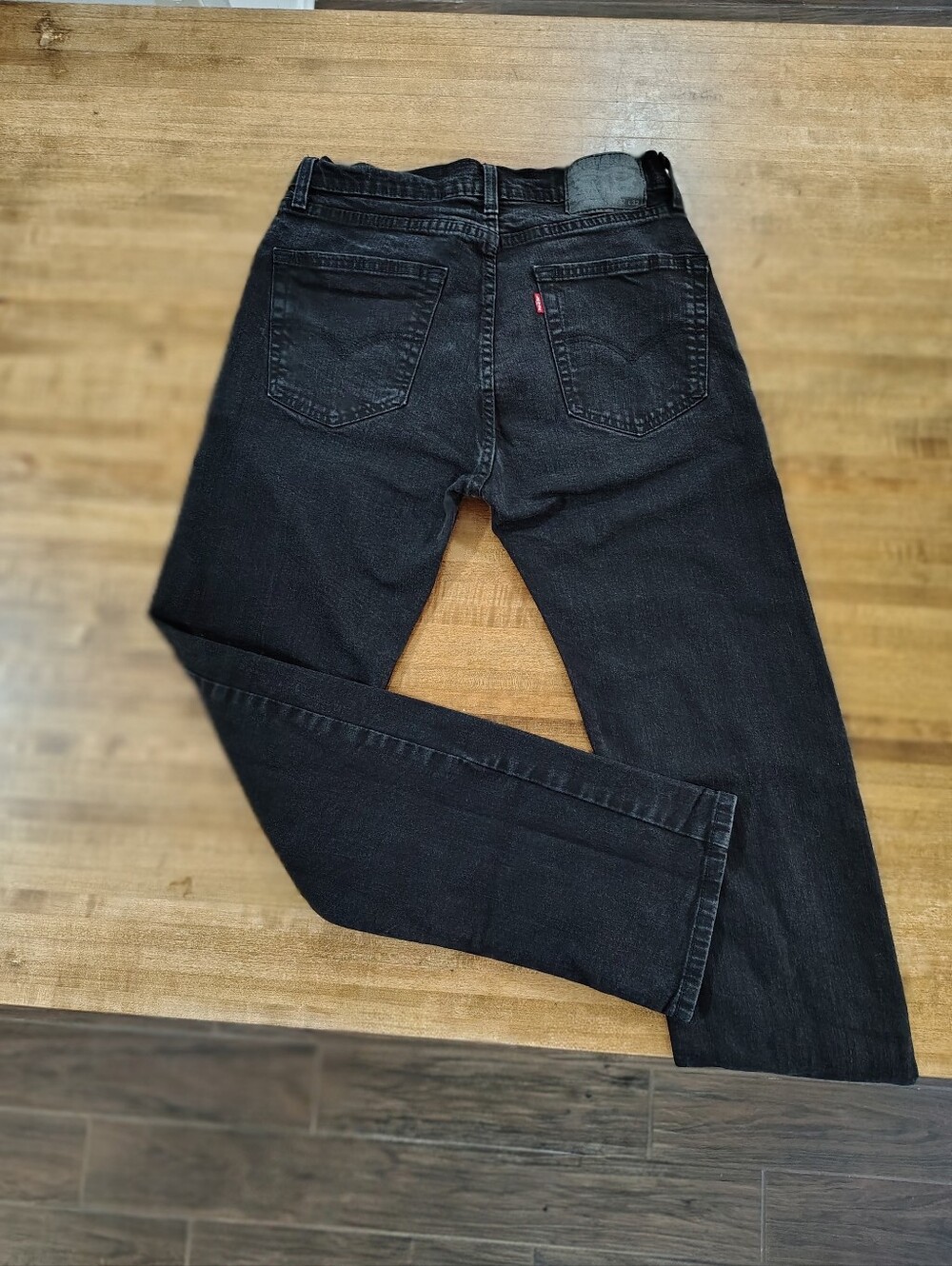 Levis 505 Black Straight-Leg Jeans - Classic Fit Size 32/32 Stretchy